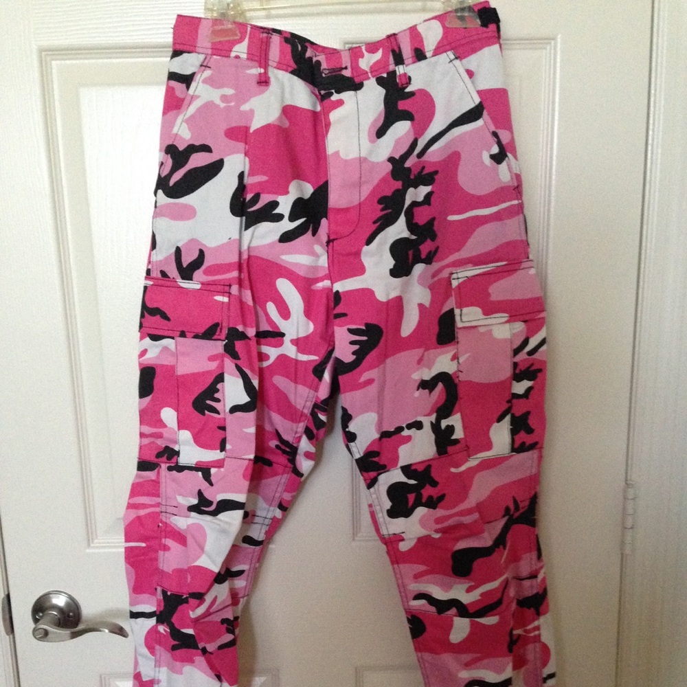 Pink Army Fatigue Pants